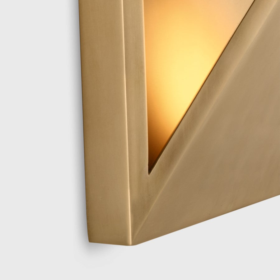 Visual Comfort Modern Punto 1Lt 7" Outdoor Wall Lantern, Brass