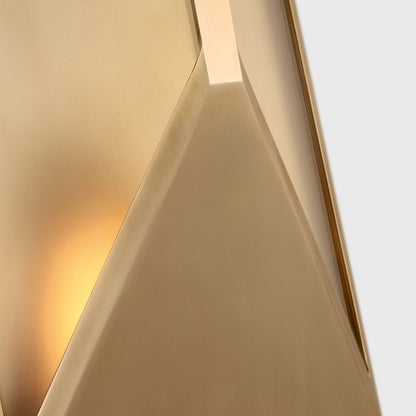 Visual Comfort Modern Punto 1Lt 7" Outdoor Wall Lantern, Brass