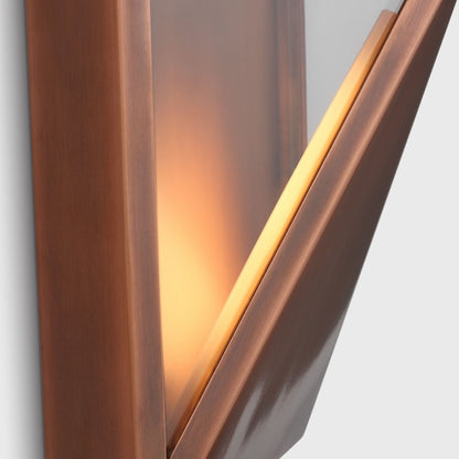 Visual Comfort Modern Punto 7" Outdoor Wall Lantern, Copper