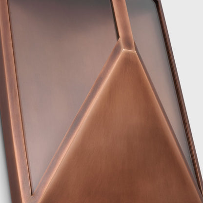 Visual Comfort Modern Punto 7" Outdoor Wall Lantern, Copper