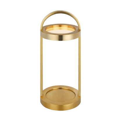 Visual Comfort Modern Cerne 1Lt 7" Rechargeable Table Lamp, Brass