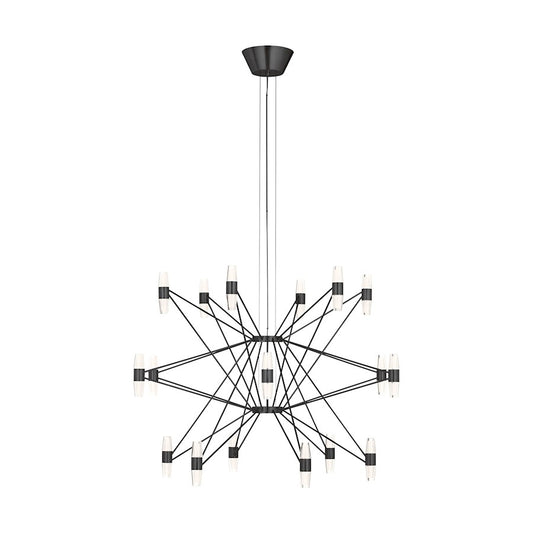 Visual Comfort Mod SL Lassell 36Lt 3 Tier Chandelier, DB/CRY - SLCH24827BZ