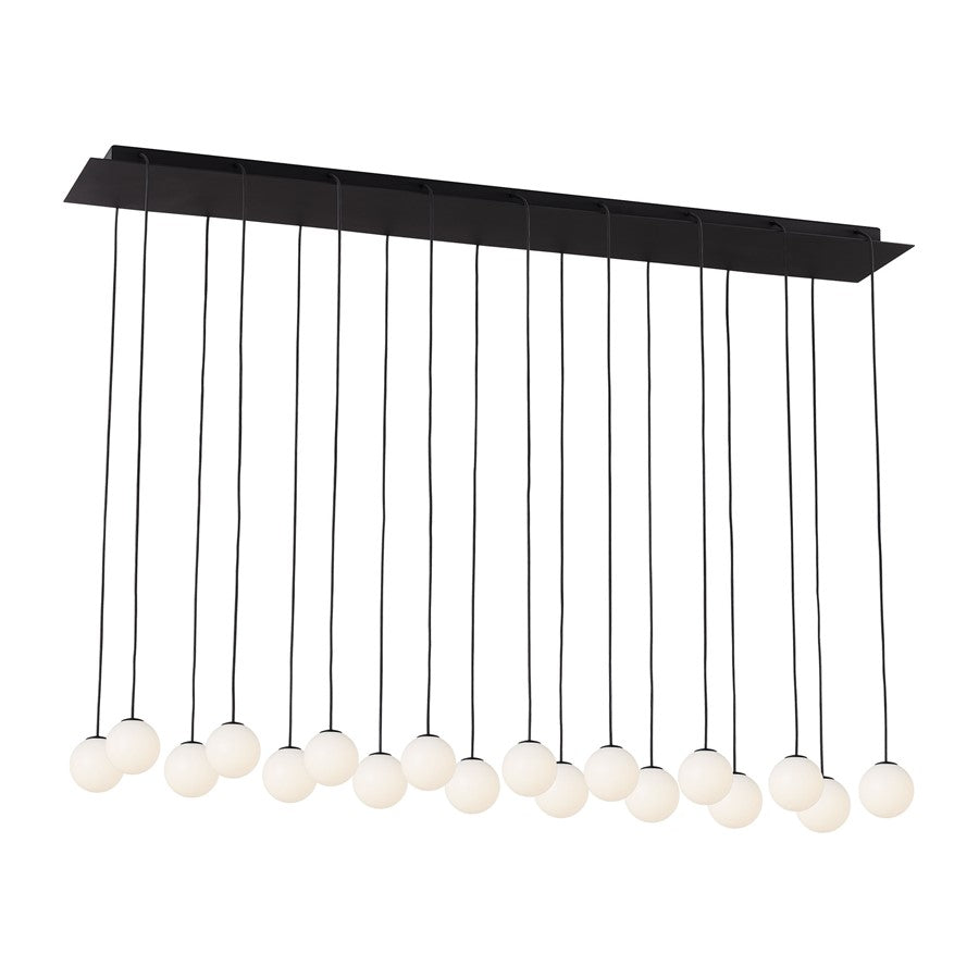 Visual Comfort Modern Orbet 18 Light 45" Chandelier, Black - SLCH58627B