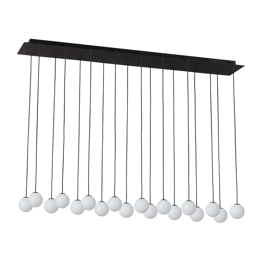 Visual Comfort Modern Orbet 18 Light 45" Chandelier, Black
