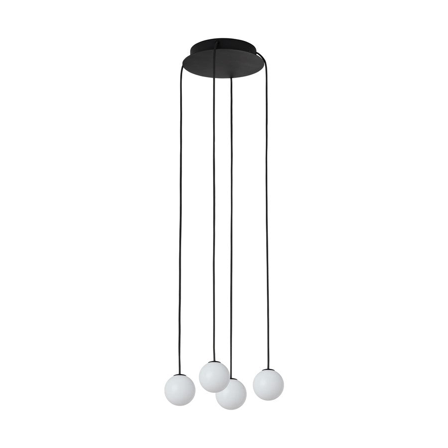 Visual Comfort Modern Orbet 4 Light 10.7" Chandelier, Black