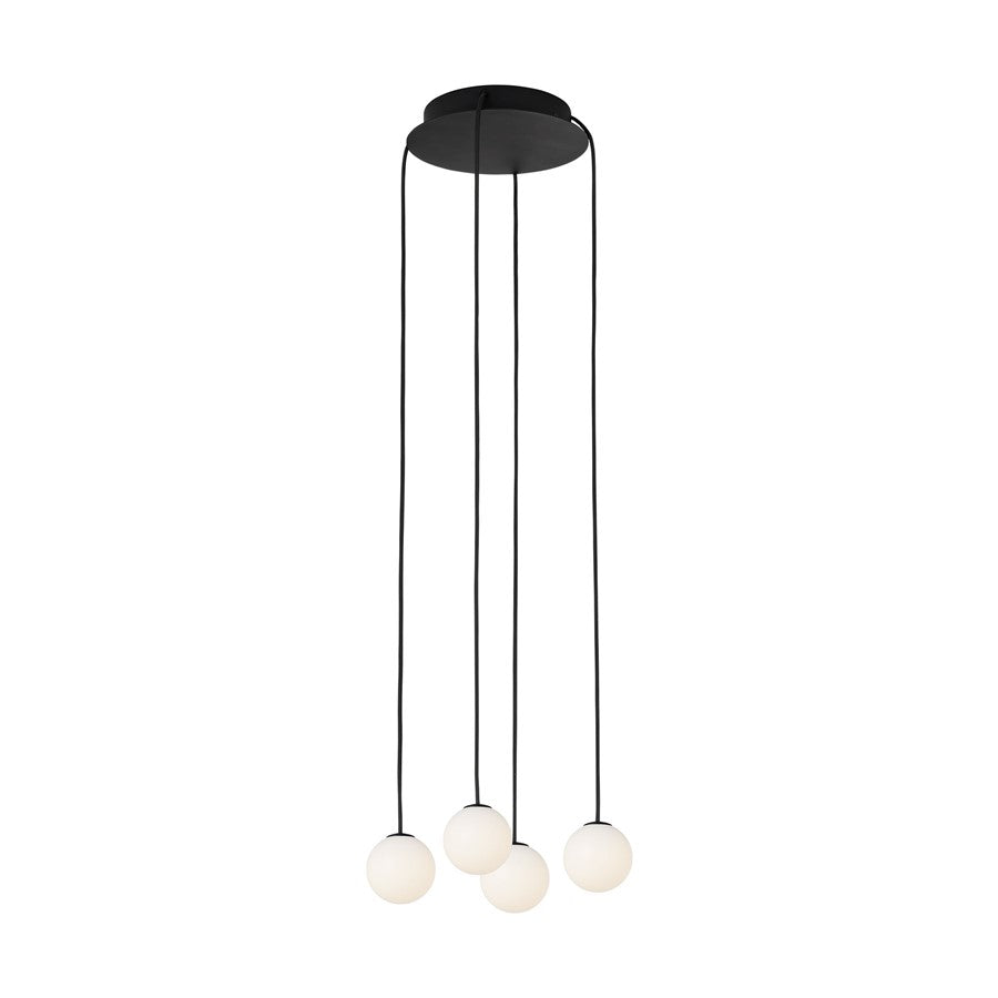 Visual Comfort Modern Orbet 4 Light 10.7" Chandelier, Black