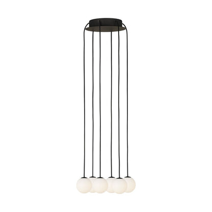 Visual Comfort Modern Orbet 6 Light 10.7" Chandelier, Black - SLCH58927B