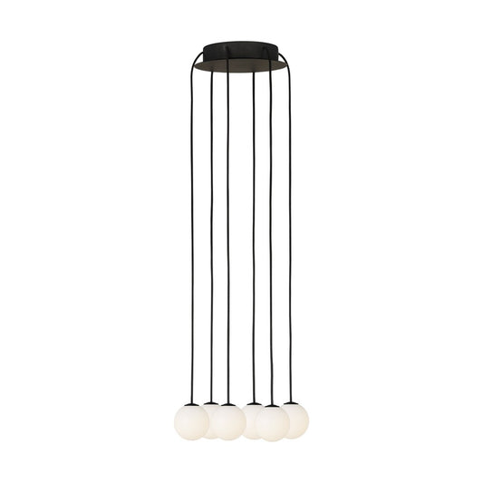 Visual Comfort Modern Orbet 6 Light 10.7" Chandelier, Black - SLCH58927B