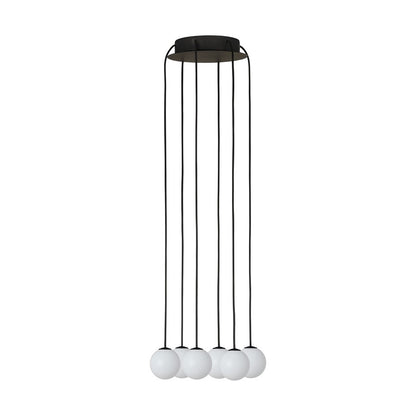 Visual Comfort Modern Orbet 6 Light 10.7" Chandelier, Black
