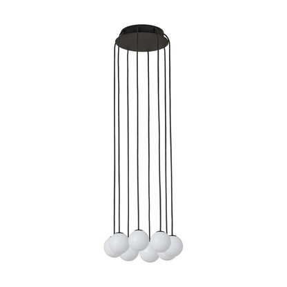 Visual Comfort Modern Orbet 8 Light 10.7" Chandelier, Black