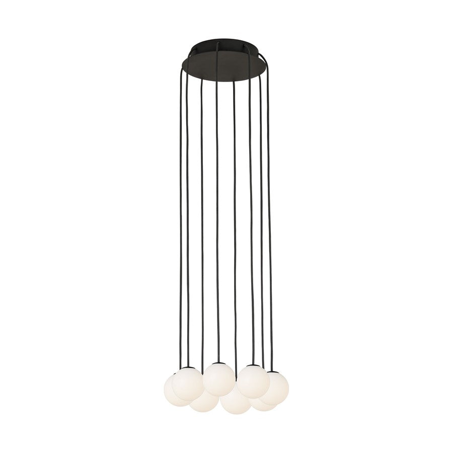 Visual Comfort Modern Orbet 8 Light 10.7" Chandelier, Black