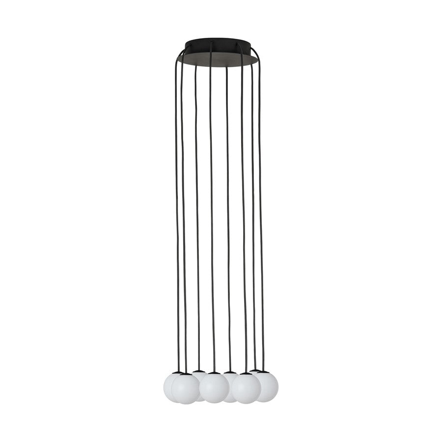 Visual Comfort Modern Orbet 8 Light 10.7" Chandelier, Black