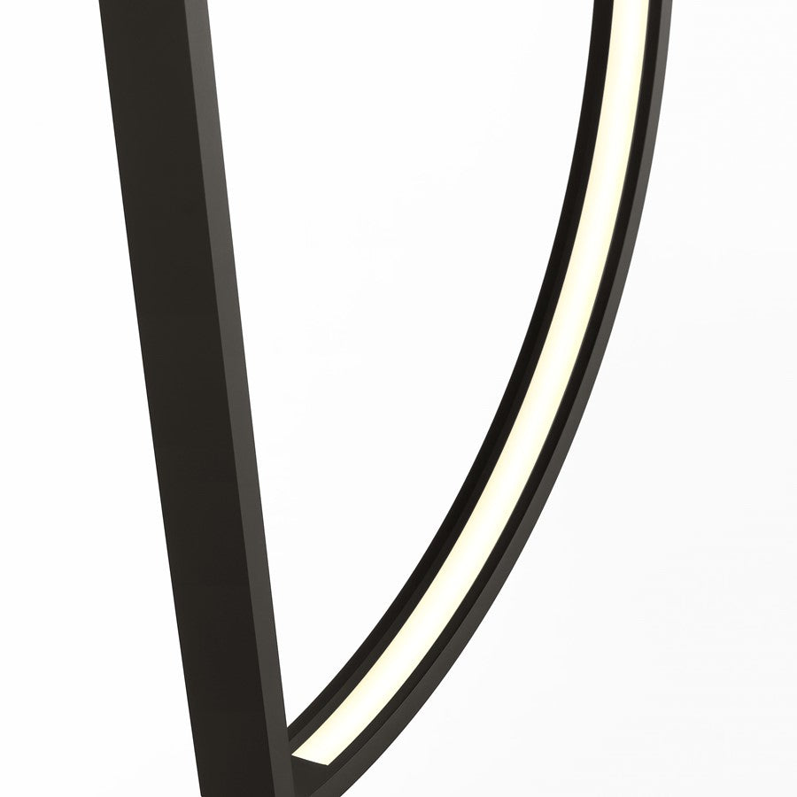 Visual Comfort Modern Baku 1 Light 12.6" Chandelier, Black