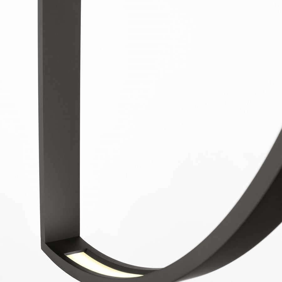 Visual Comfort Modern Baku 1 Light 12.6" Chandelier, Black