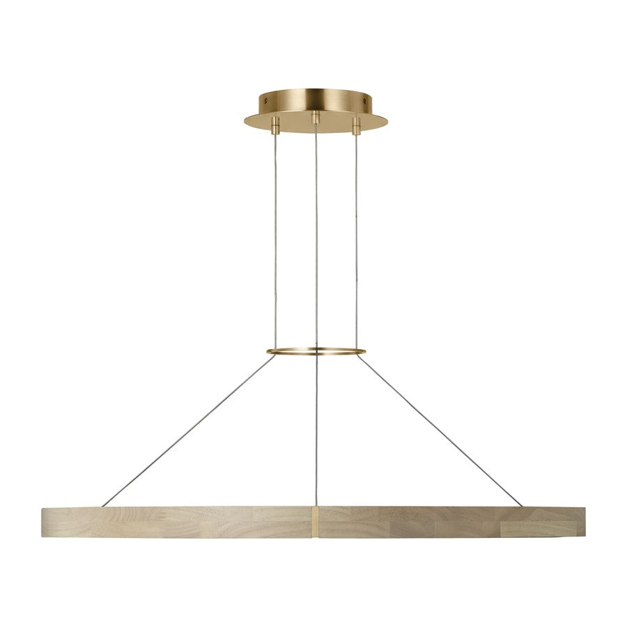 Visual Comfort Modern Ashok 1 Light 36.7" Chandelier, Brass - SLCH66127HABWWO