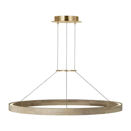 Visual Comfort Modern Ashok 1 Light 36.7" Chandelier, Brass