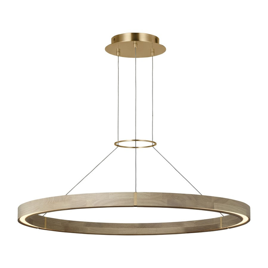 Visual Comfort Modern Ashok 1 Light 36.7" Chandelier, Brass