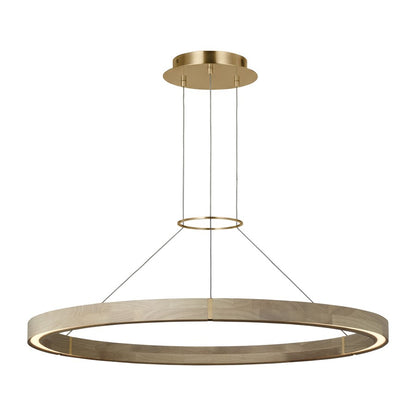 Visual Comfort Modern Ashok 1 Light 36.7" Chandelier, Brass