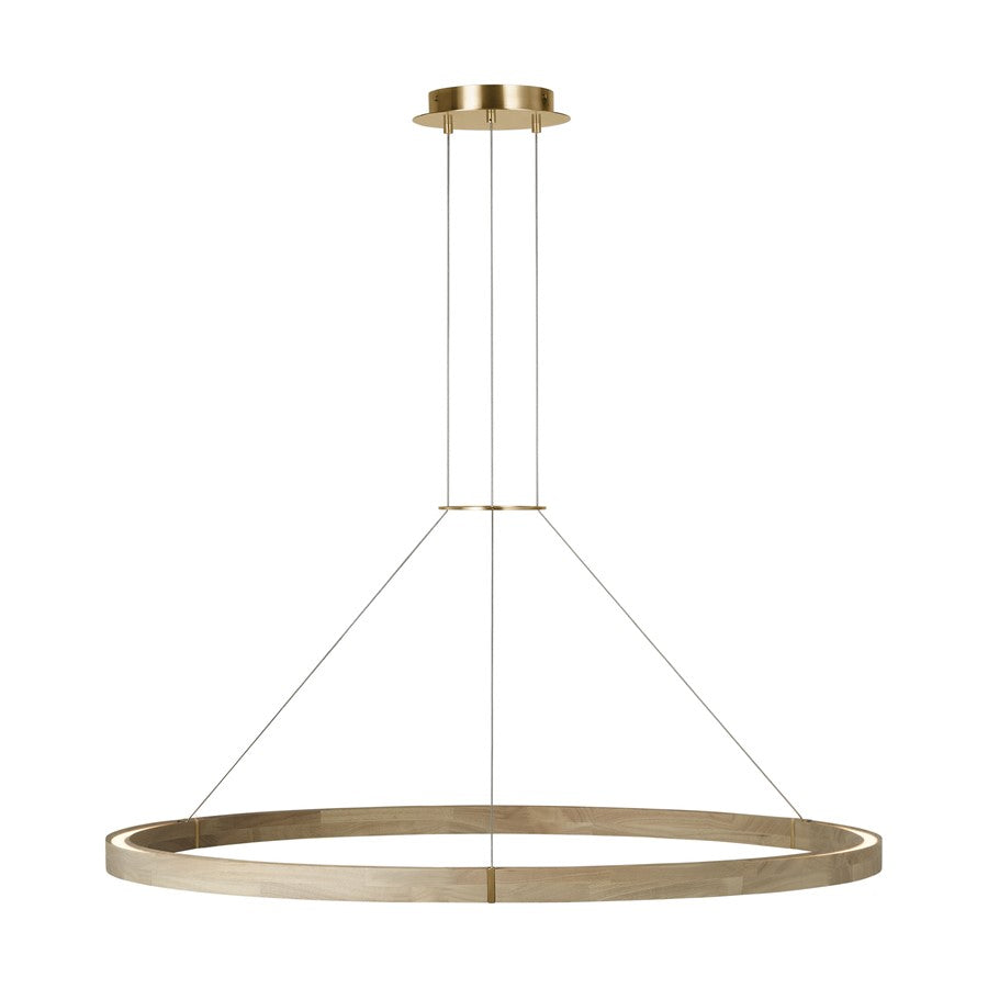 Visual Comfort Modern Ashok 1 Light 48.7" Chandelier, Brass