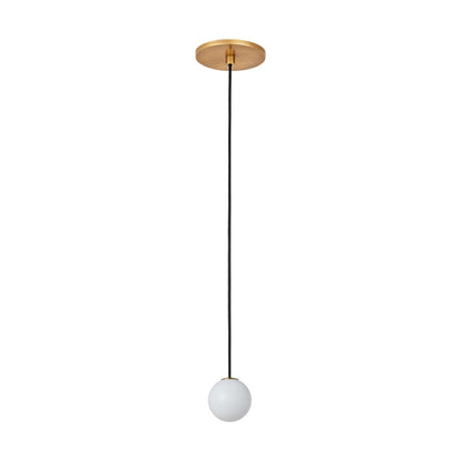 Visual Comfort Modern Orbet 1 Light 3" Pendant, Antique Brass