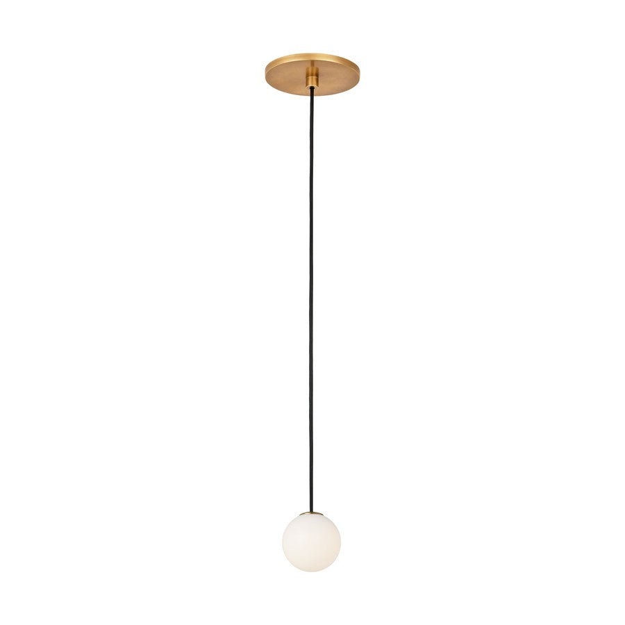 Visual Comfort Modern Orbet 1 Light 3" Pendant, Antique Brass