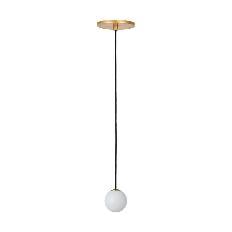 Visual Comfort Modern Orbet 1 Light 3" Pendant, Antique Brass