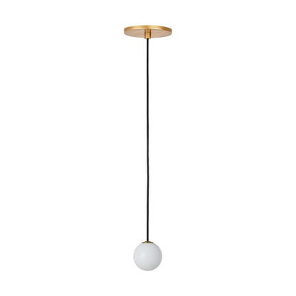 Visual Comfort Modern Orbet 1 Light 3" Pendant, Antique Brass