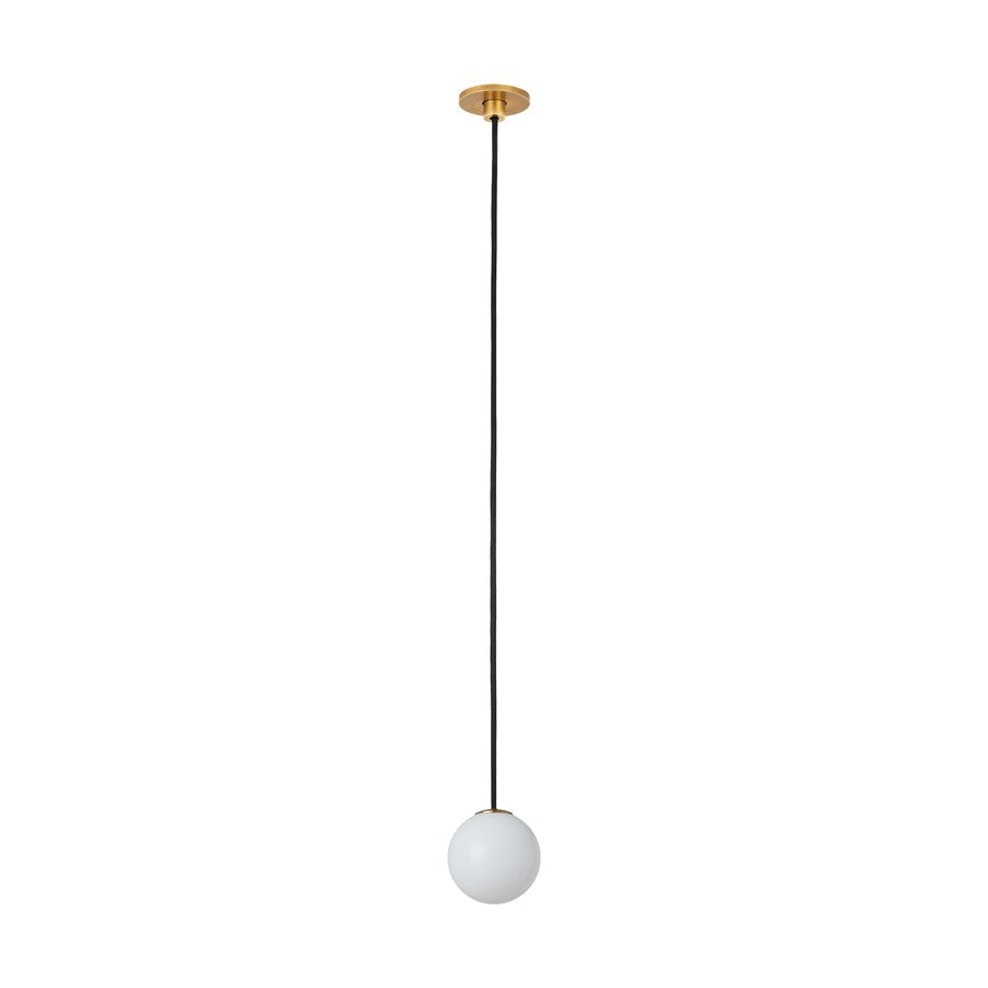 Visual Comfort Modern Orbet 1 Light 3" Alone Pendant, Brass