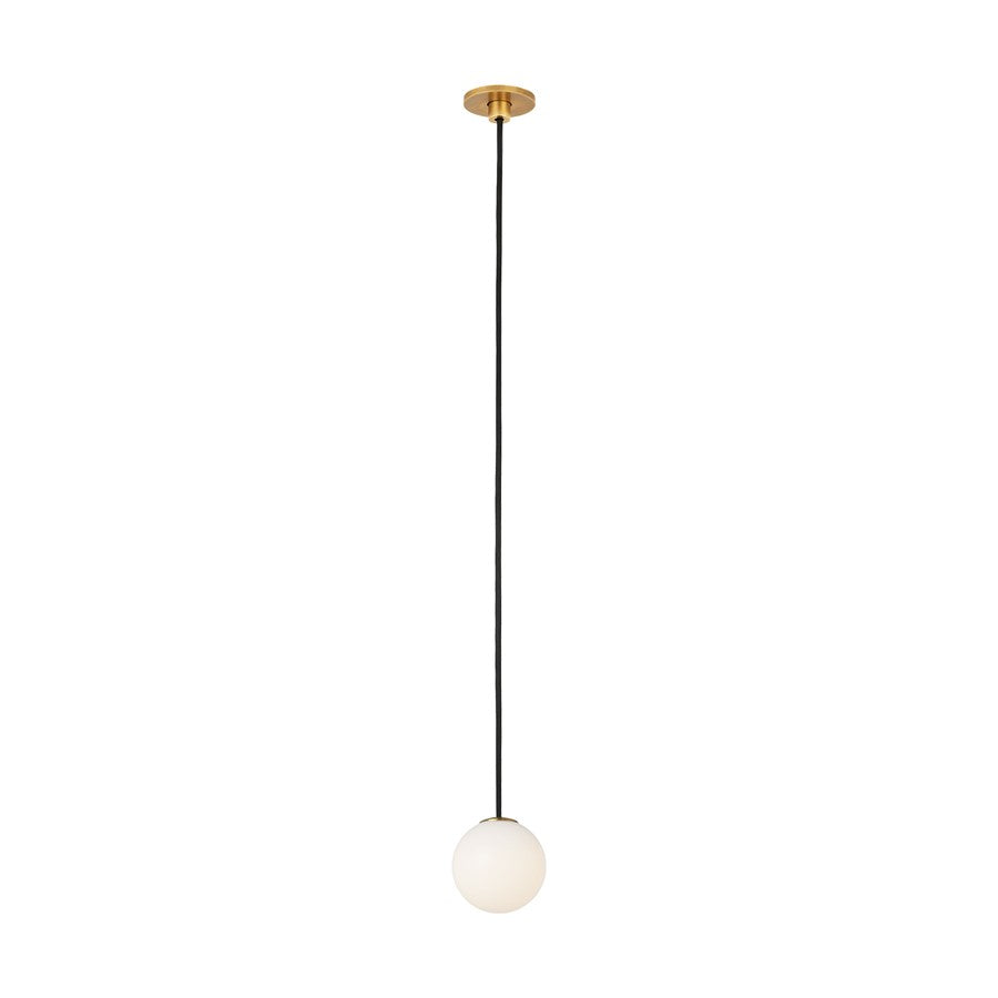 Visual Comfort Modern Orbet 1 Light 3" Alone Pendant, Brass
