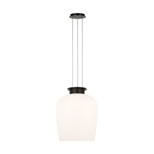 Visual Comfort Modern Vetro 1 Light 17" Pendant, Bronze - SLPD62527BZMG