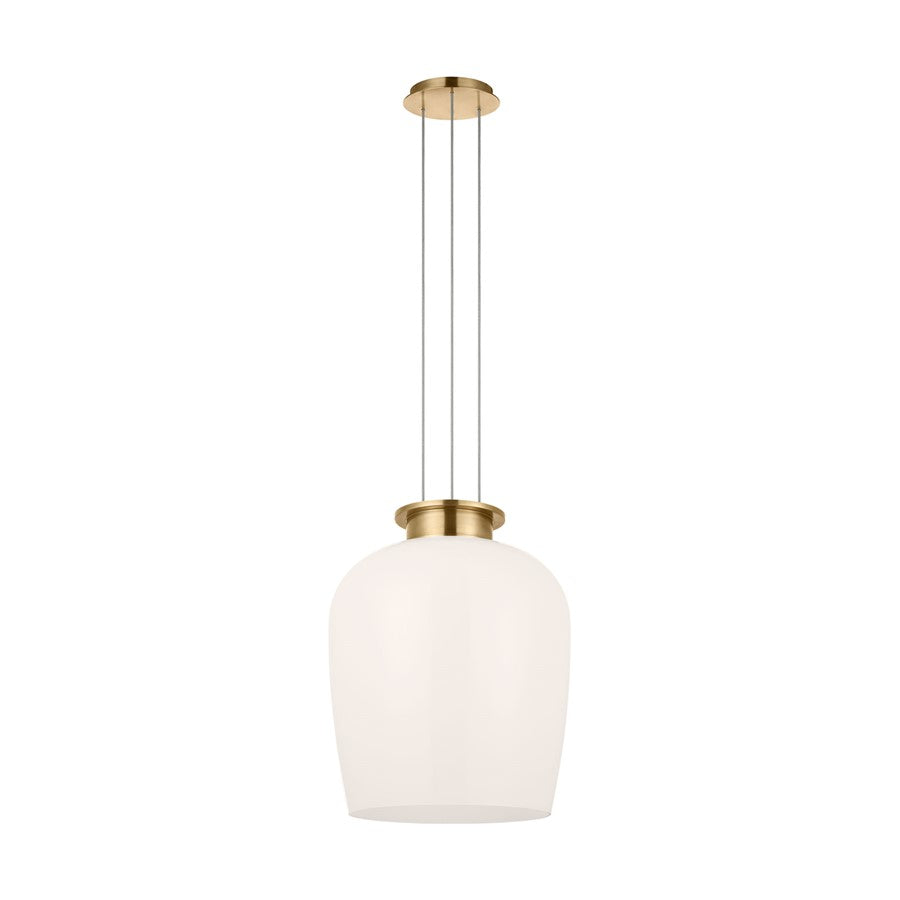 Visual Comfort Modern Vetro 1 Light 17" Pendant, Brass