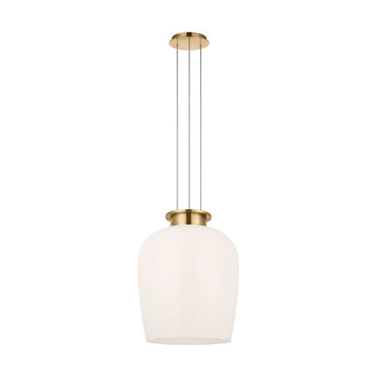 Visual Comfort Modern Vetro 1 Light 17" Pendant, Brass