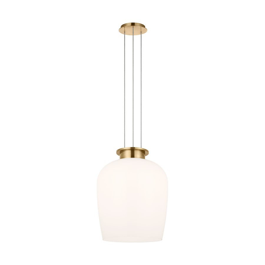 Visual Comfort Modern Vetro 1 Light 17" Pendant, Brass