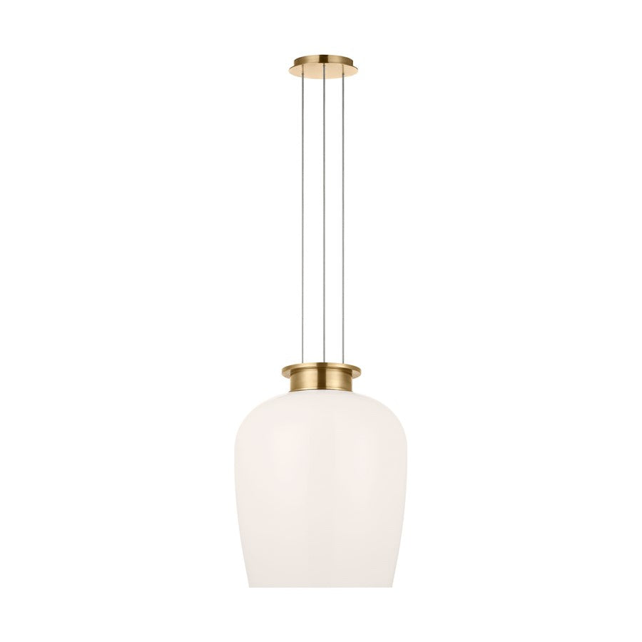 Visual Comfort Modern Vetro 1 Light 17" Pendant, Brass