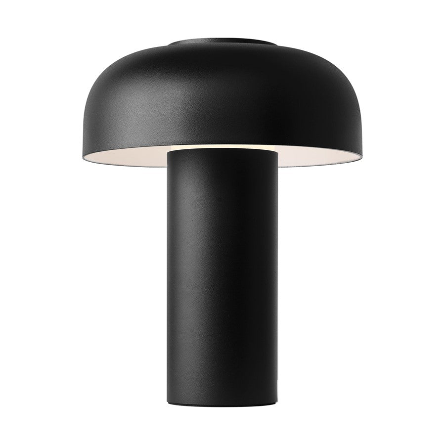 Visual Comfort Modern Louver 7" Rechargeable Table Lamp, BK