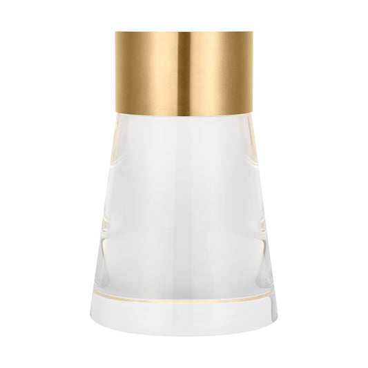 Visual Comfort Modern Caspe 8" Rechargeable Table Lamp, Brass - SLTB66627HABCG