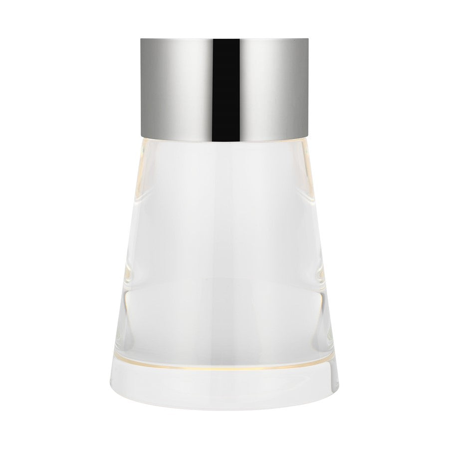 Visual Comfort Modern Caspe 1Lt 8" Rechargeable Table Lamp, NK - SLTB66627PNCG