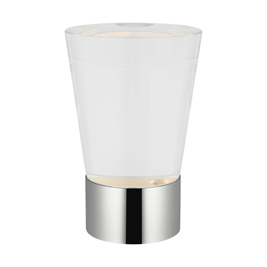 Visual Comfort Modern Caspe 1Lt 8" Rechargeable Table Lamp, NK