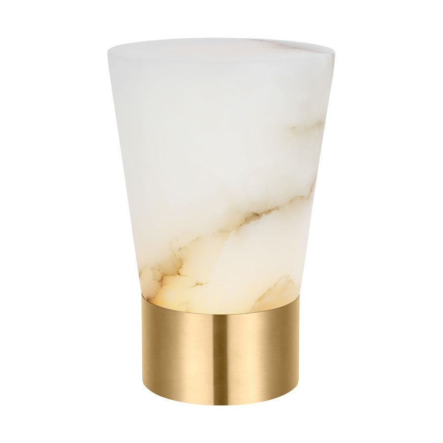 Visual Comfort Mod Caspe Alabaster 8" Rechargeable Lamp, BS