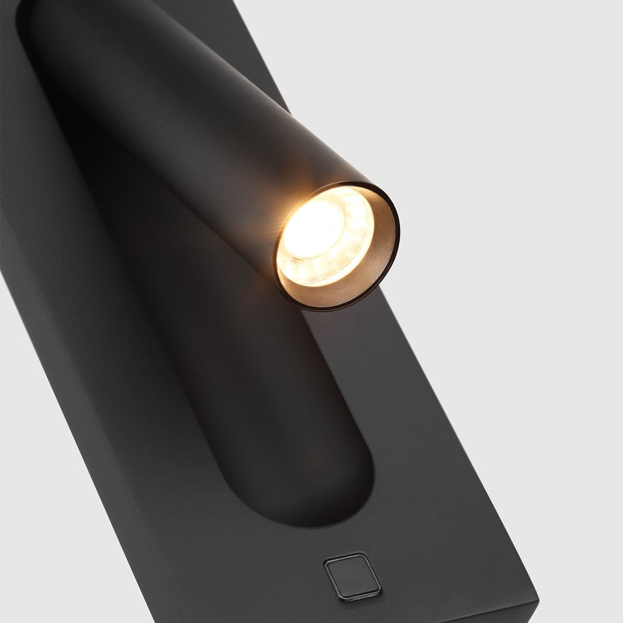 Visual Comfort Modern Ponte 1 Light 7" Task Sconce, Black