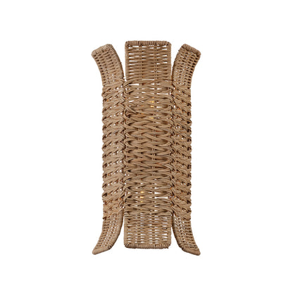 Troy Lighting Marino 2Lt Wall Sconce, Gold Leaf/Light Natural Wicker