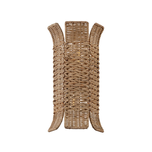 Troy Lighting Marino 2Lt Wall Sconce, Gold Leaf/Light Natural Wicker