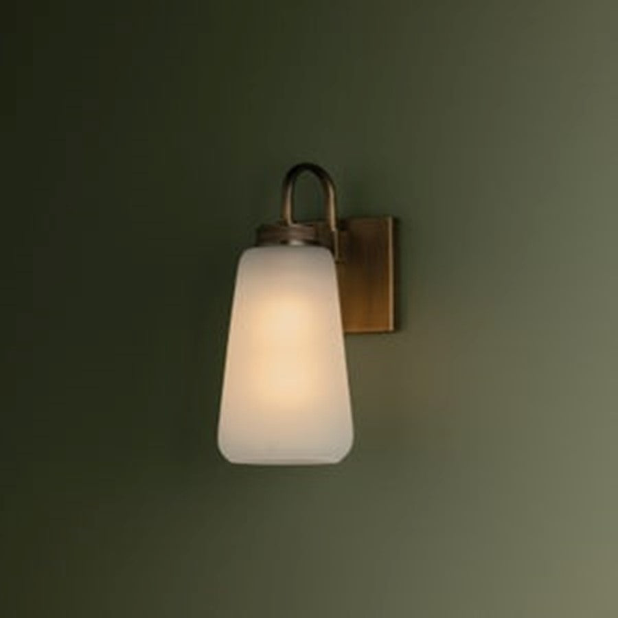 Troy Lighting Gulliver 1Lt Wall Sconce, Patina Brass/Clear Etched