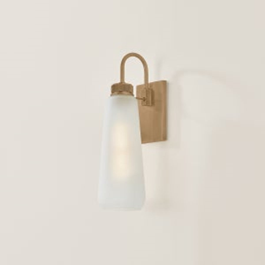 Troy Lighting Gulliver 1Lt Wall Sconce, Patina Brass/Clear Etched