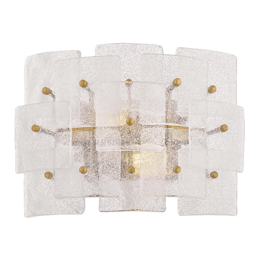 Troy Lighting Jacik 2 Light Wall Sconce, Vintage Gold Leaf/Candy
