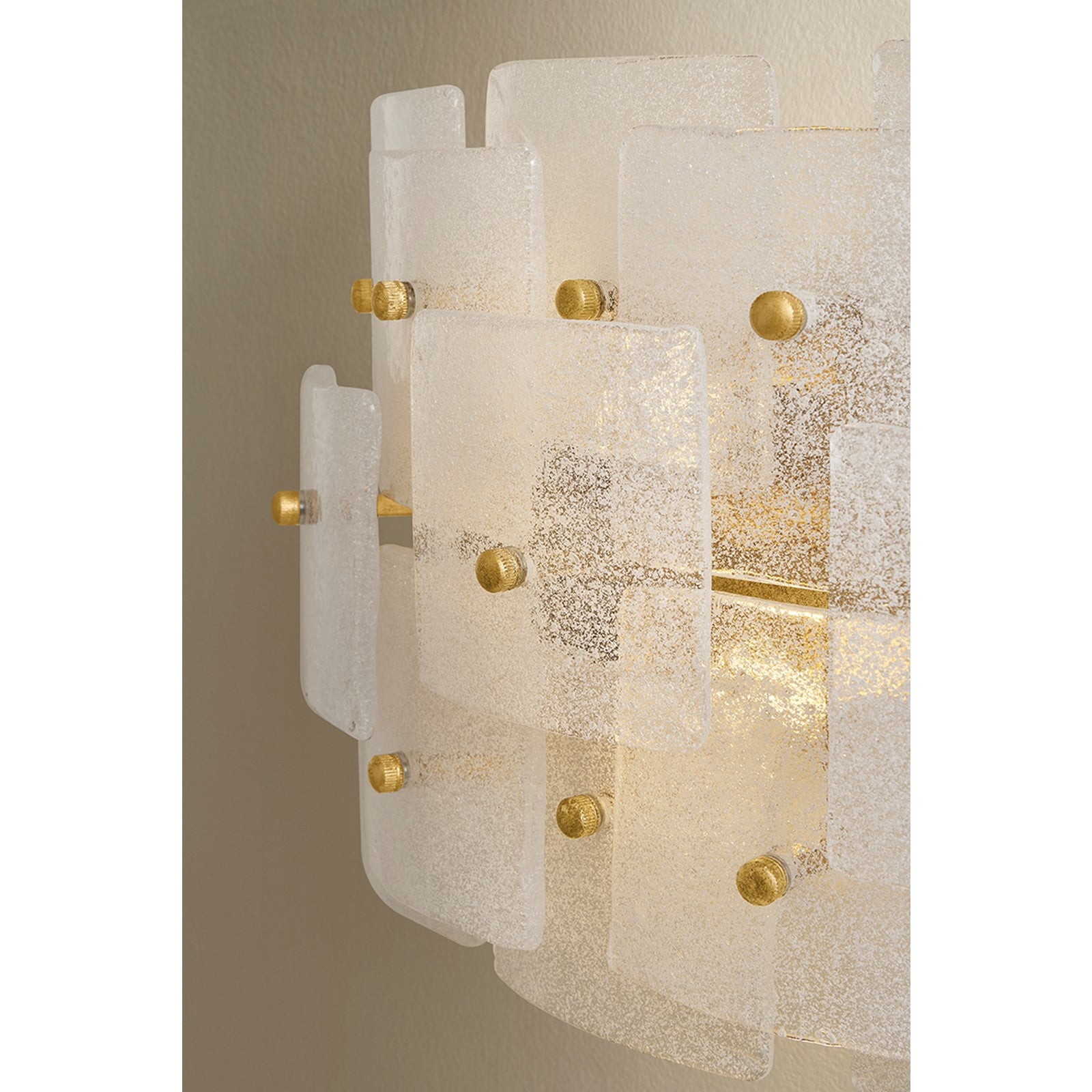 Troy Lighting Jacik 2 Light Wall Sconce, Vintage Gold Leaf/Candy