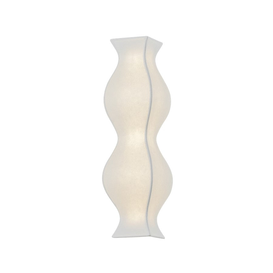 Troy Lighting Brisa 1Lt 17" Wall Sconce, Soft White/Natural Paper - B2417-SWH