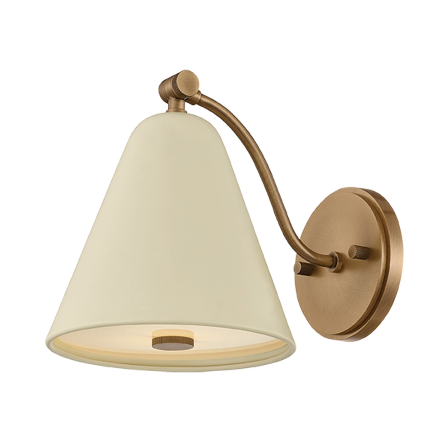 Troy Lighting Clive 1Lt Wall Sconce, Brs/Clear/Wht Etched Inside