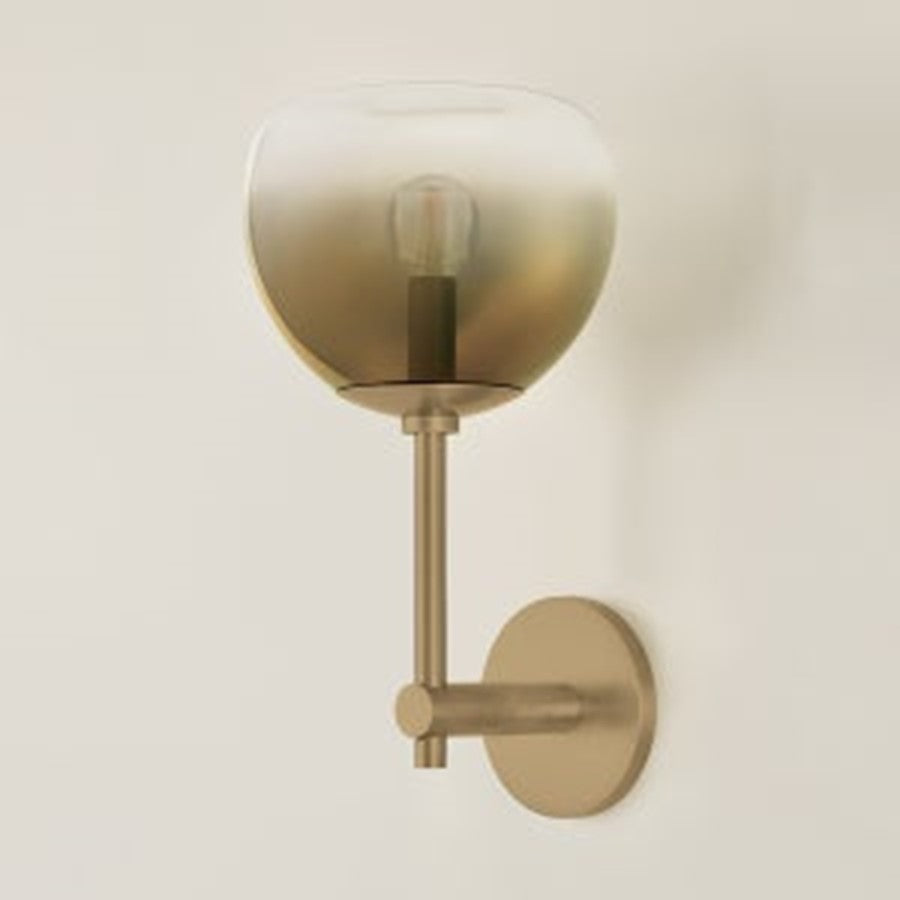 Troy Lighting August 1Lt Wall Sconce, Patina Brass/Ombre