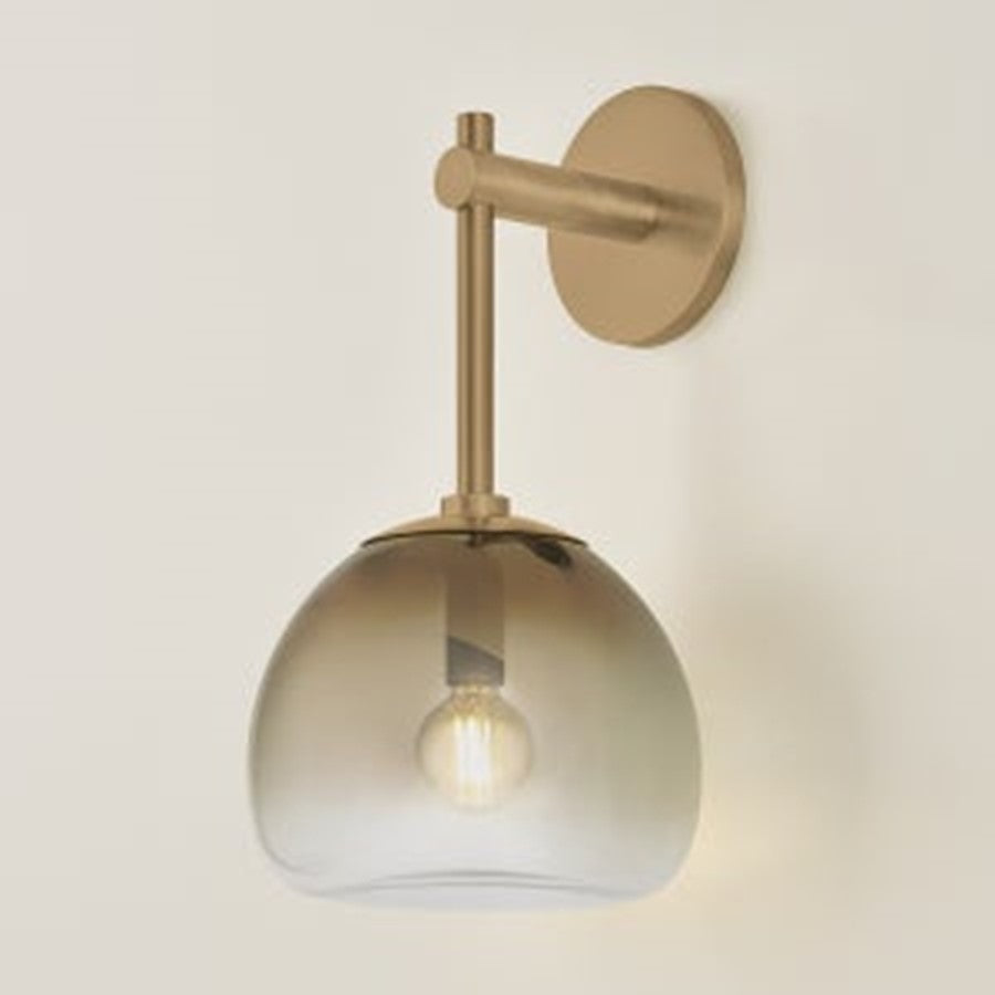 Troy Lighting August 1Lt Wall Sconce, Patina Brass/Ombre